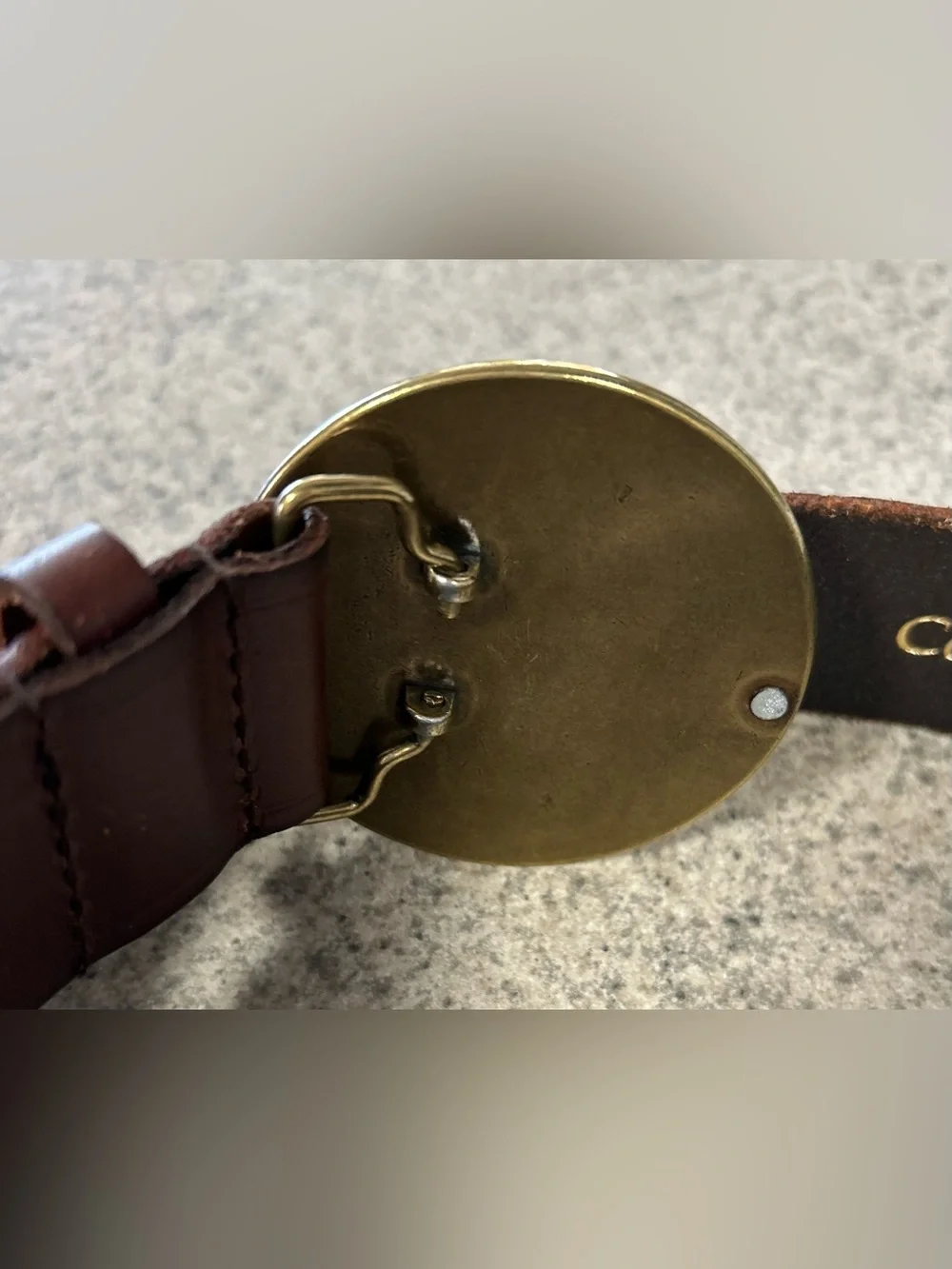 Coldwater Creek Vintage Mahogany / Cherry Brown Leather Belt